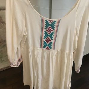 ROXY White Open Neck Sundress